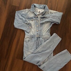 Insane Gene Light Blue Women's Denim Overalls